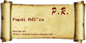 Papdi Róza névjegykártya