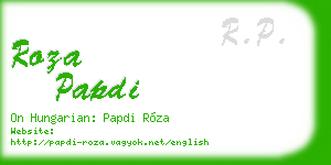 roza papdi business card