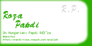 roza papdi business card